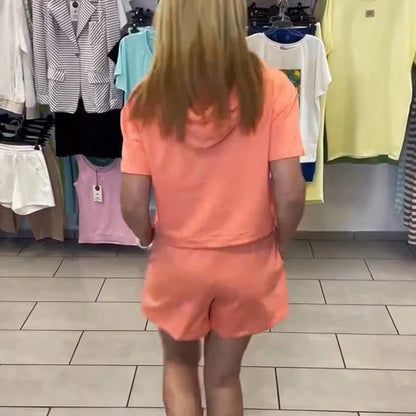 💃Kortärmat hoodie-set