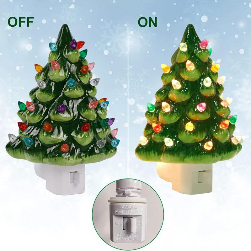 🔥 Christmas Pre-sale - 49% rabatt 🎄Christmas Ceramic Tree Night Light