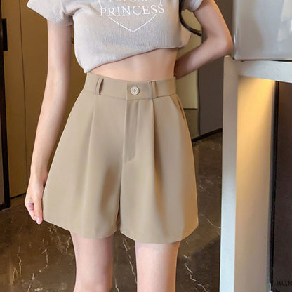Stretchiga Kostymshorts Med Hög Midja
