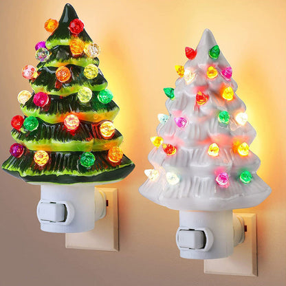 🔥 Christmas Pre-sale - 49% rabatt 🎄Christmas Ceramic Tree Night Light