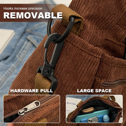 Corduroy stor kapacitet axel Messenger Bag