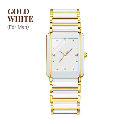 Fashion Ceramic Square Quartz Watch. klocka för par
