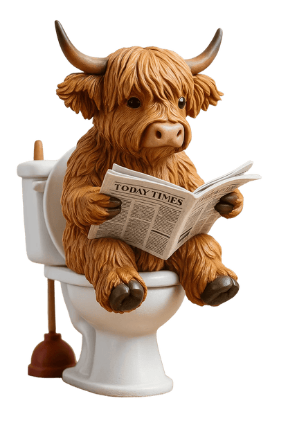 🐮Highland Coo Adventskalender 2025🎄 - 3D handgjord Highland Ko-docka (24 st)