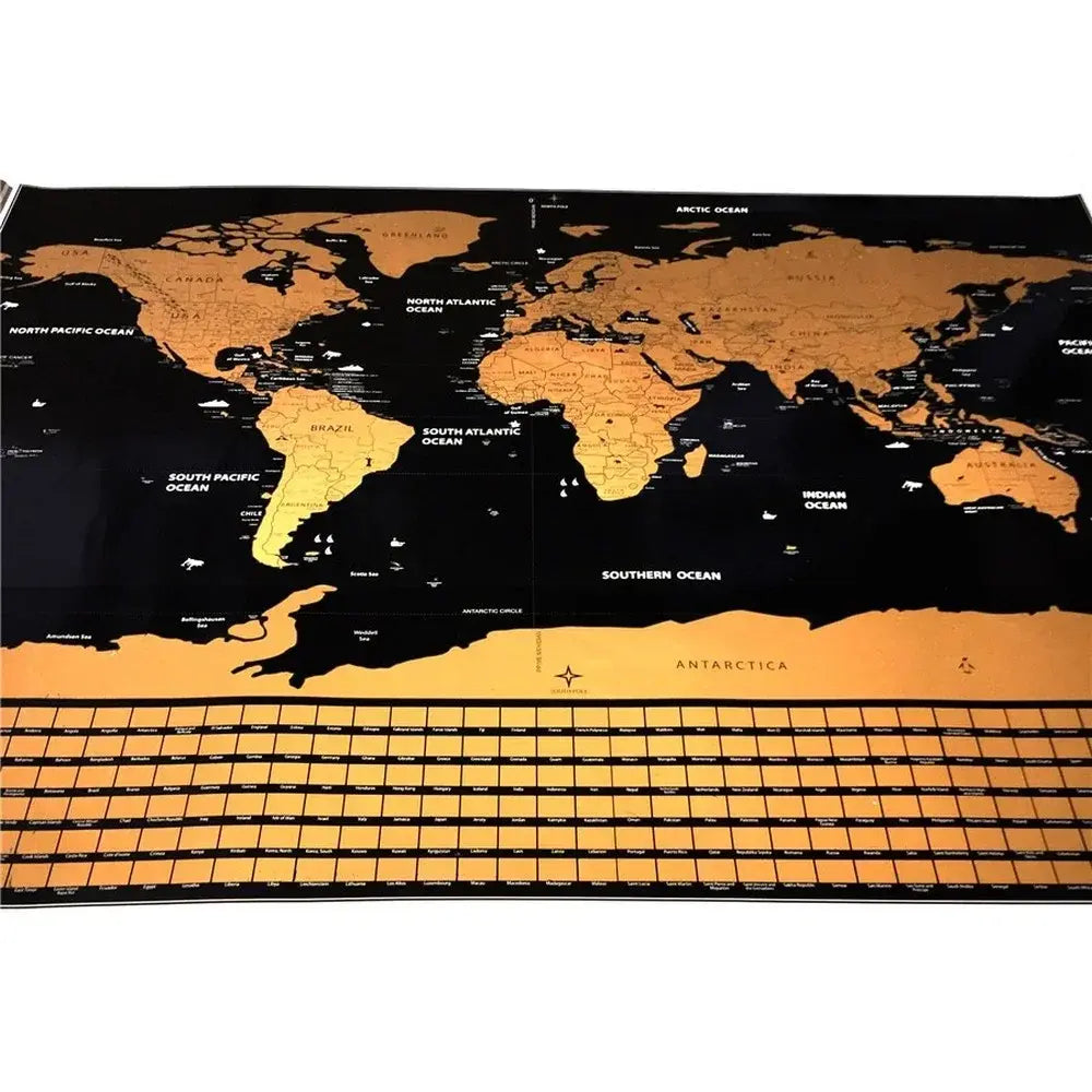 🌍Världskarta Med Skrapskal