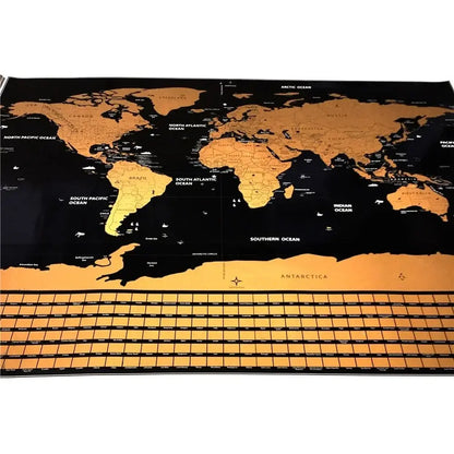 🌍Världskarta Med Skrapskal