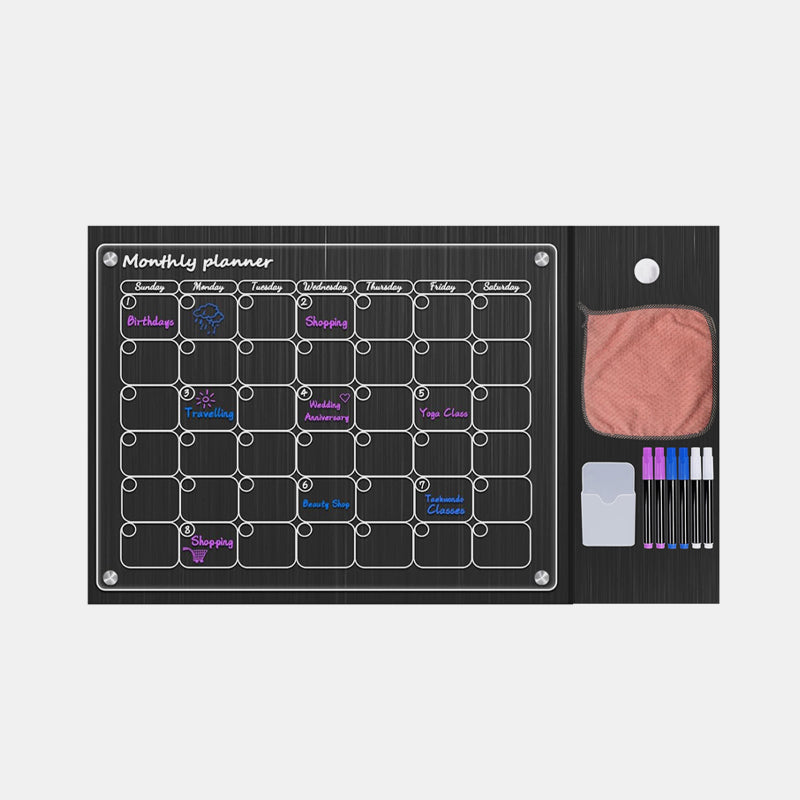 📆Magnetisk planeringskalender för kylskåpet [permanent återanvändbar]