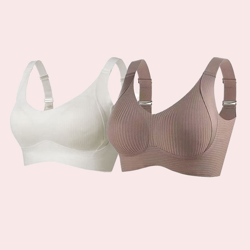 🎁Ribbad push-up-bh med justerbara byglar för kvinnor
