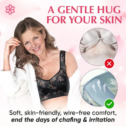 [Rika damkläder] - Ice Silk Lace Everyday Cooling Comfort Bra