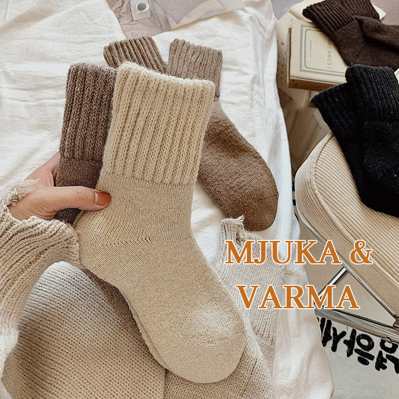 🧦 5 par Värmande Ullstrumpor i Mellanhöjd