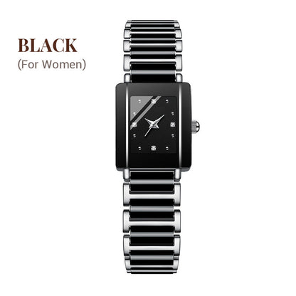 Fashion Ceramic Square Quartz Watch. klocka för par