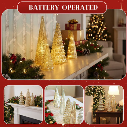 ✨ Shimmering Christmas - 5-delat kristallgransset med ljus✨