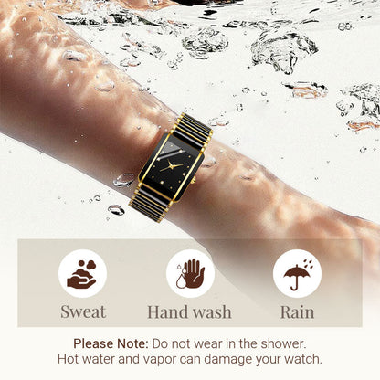 Fashion Ceramic Square Quartz Watch. klocka för par