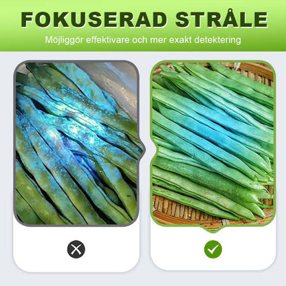 🛡️Ultraviolett svart ljusficklampa för grönsaksinspektion