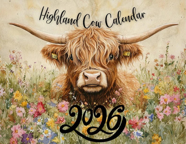 🐮2026 Highland Cattle-kalender📅