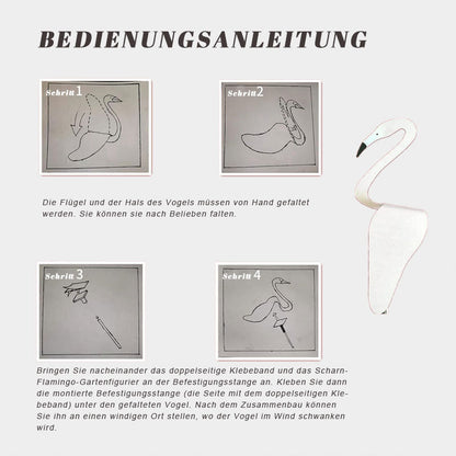 Dekorativ flamingo-vindkvarn - tropiskt party-vindspel för din trädgård