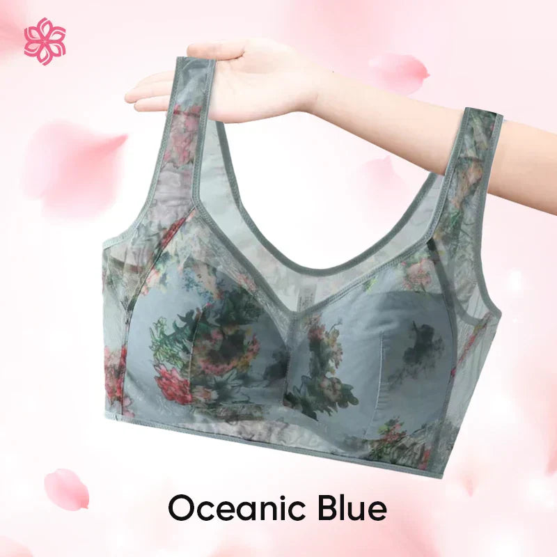 [Rika damkläder] - Ice Silk Lace Everyday Cooling Comfort Bra