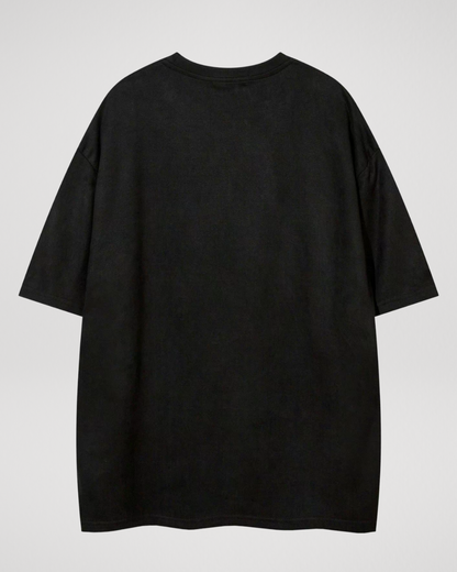 Kortärmad t-shirt med mockamotiv och taggbroderi för män🌵