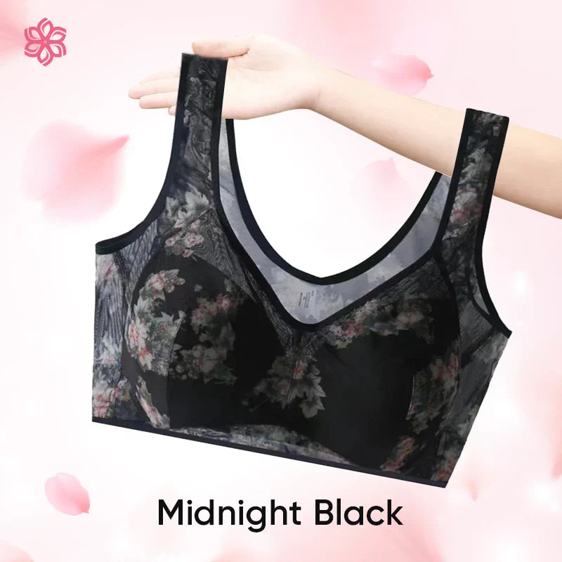 [Rika damkläder] - Ice Silk Lace Everyday Cooling Comfort Bra