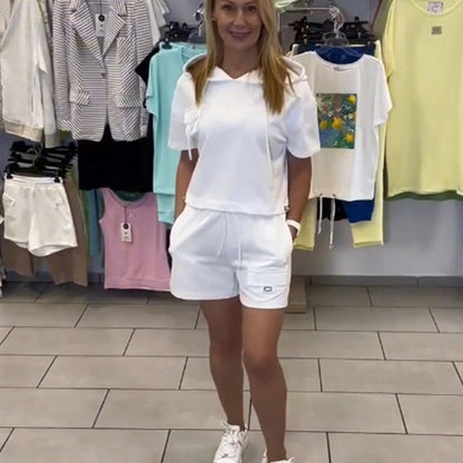 💃Kortärmat hoodie-set