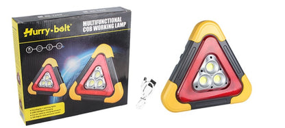 3-IN-1 solcellsdriven varningslampa med nödtriangel