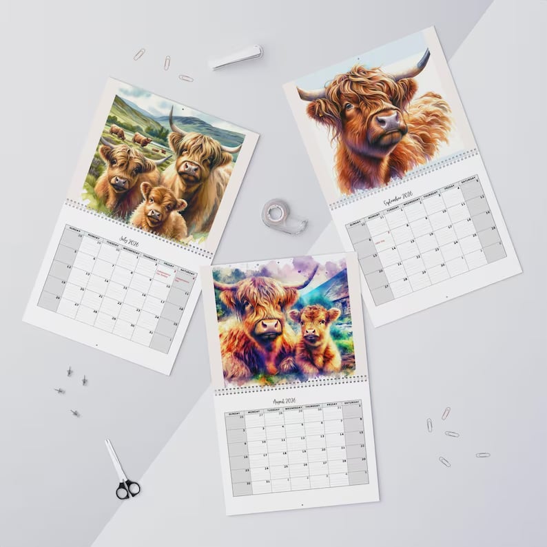 🐮2026 Highland Cattle-kalender📅
