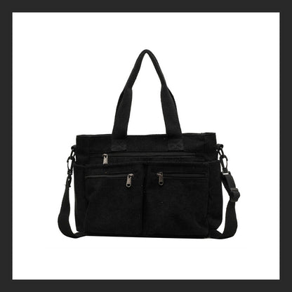 Corduroy stor kapacitet axel Messenger Bag