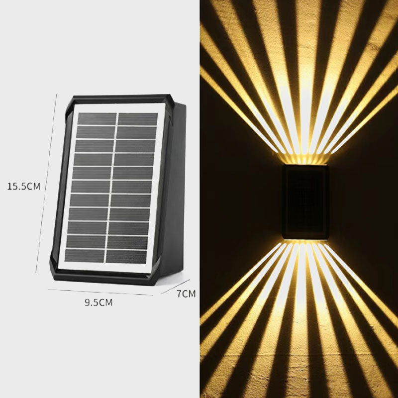 ☀️LED solcellsvägglampa utomhus vattentät