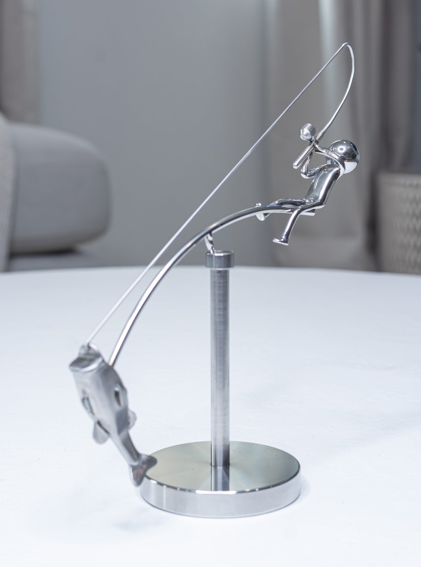 🎣Fiskaren Som Balanserar Skulpturen