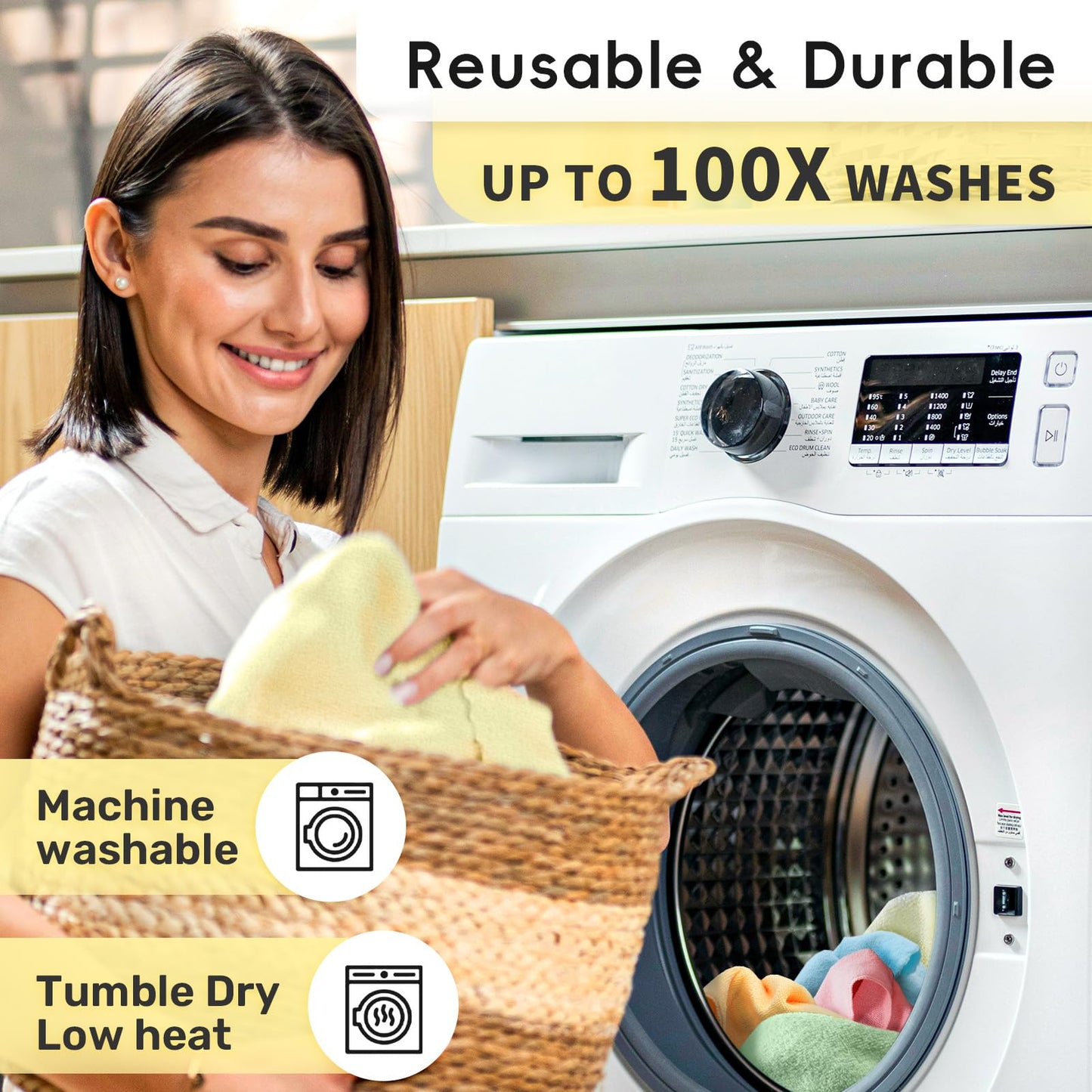 🧼🌀 Mikrofiber rengöringsdukar i rulle