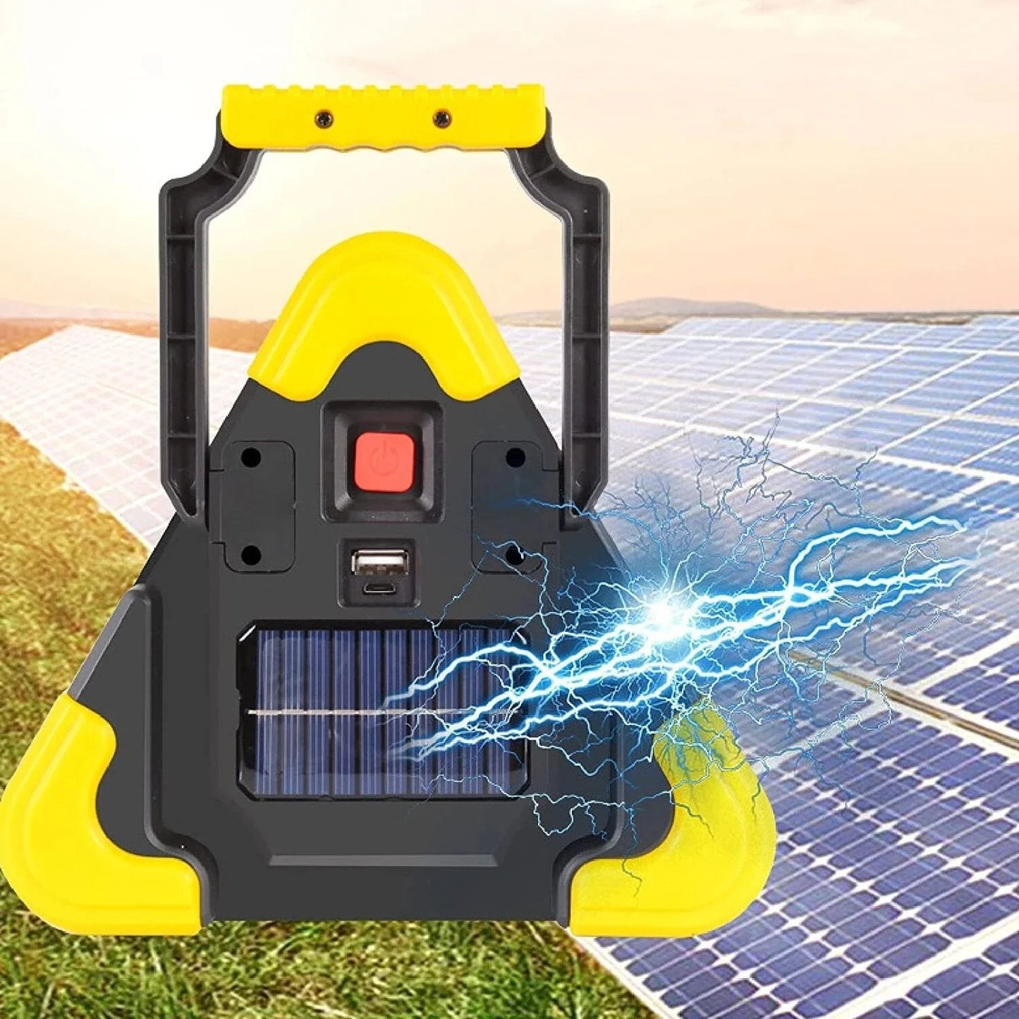 3-IN-1 solcellsdriven varningslampa med nödtriangel
