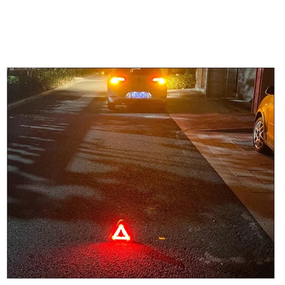 3-IN-1 solcellsdriven varningslampa med nödtriangel