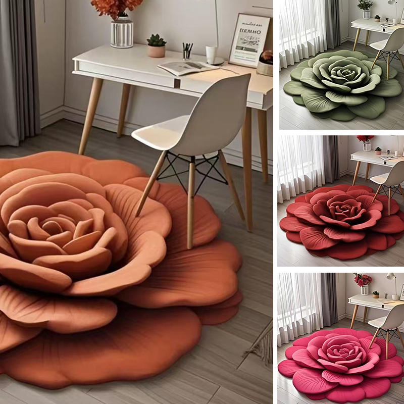 【💥Supermjuk】🌺Mjuk golvmatta med blommönster