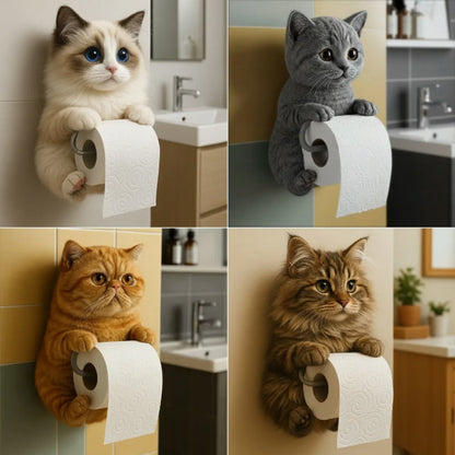 🧻Väggmonterad toalettpappershållare för katt🐾