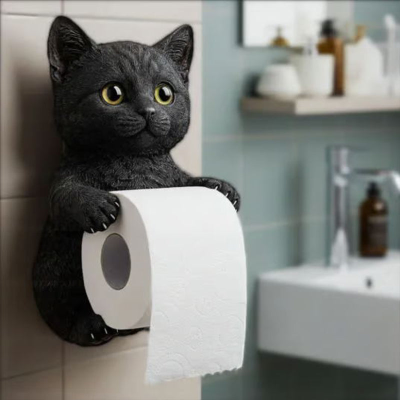 🧻Väggmonterad toalettpappershållare för katt🐾