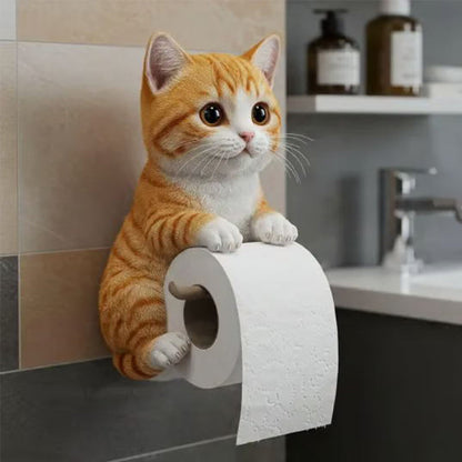 🧻Väggmonterad toalettpappershållare för katt🐾
