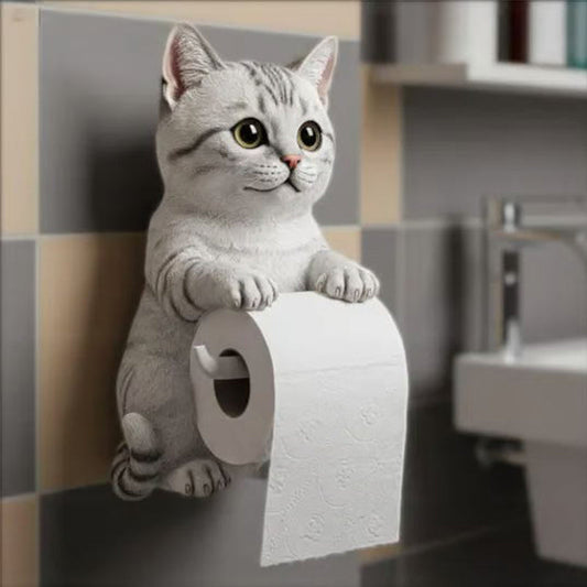 🧻Väggmonterad toalettpappershållare för katt🐾