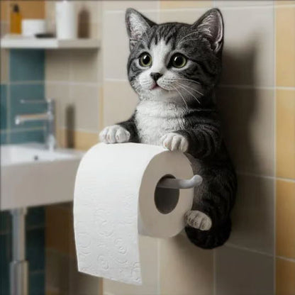 🧻Väggmonterad toalettpappershållare för katt🐾