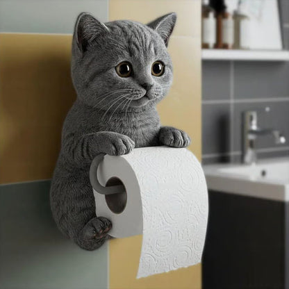 🧻Väggmonterad toalettpappershållare för katt🐾