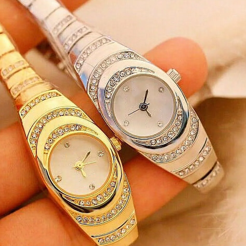 💎Damklockor med kristallarmband⌚⌛