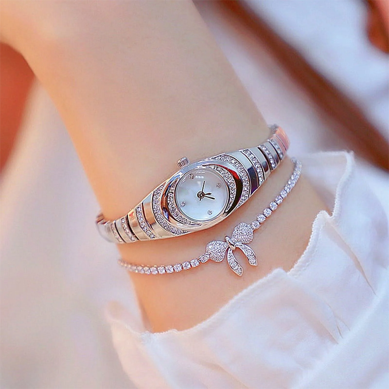 💎Damklockor med kristallarmband⌚⌛