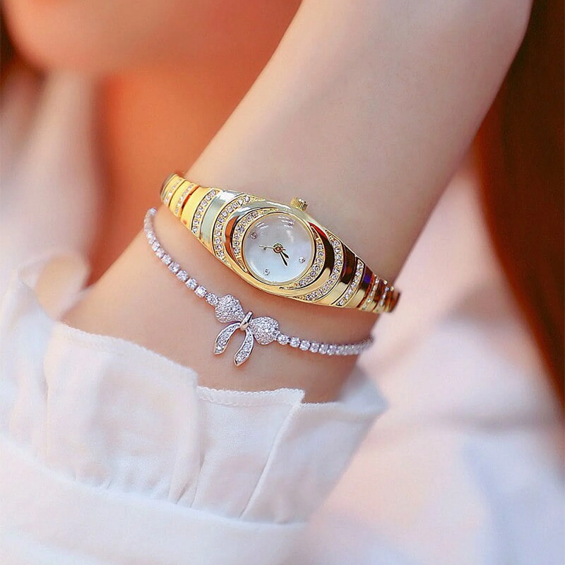 💎Damklockor med kristallarmband⌚⌛